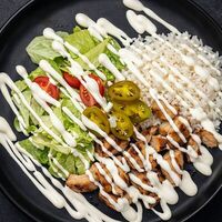 Шаверма на тарелке в CAFE BAZAR