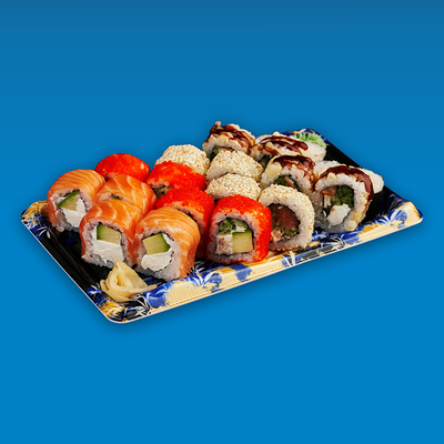 Судзуки (Ассорти роллов - с лососем, крабом, угрем) в Yume sushi по цене 1890 ₽