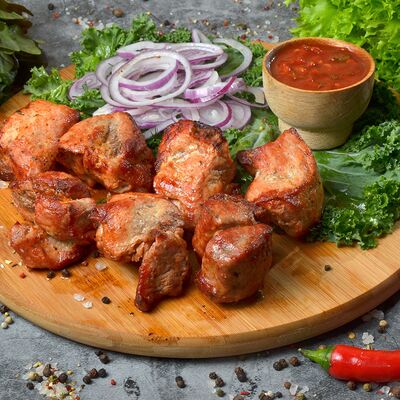 Шашлык из свиной мякоти в Шашлычный дворик по цене 495 ₽