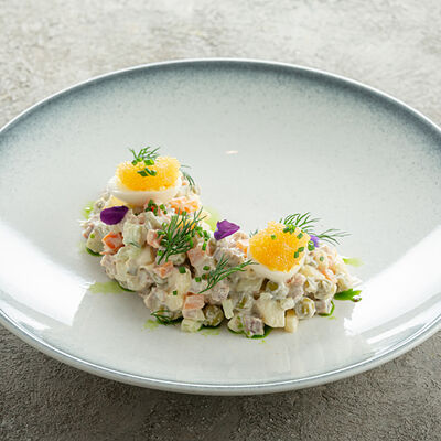 Оливье с телячьим языком и икрой щуки в Склад 22 по цене 620