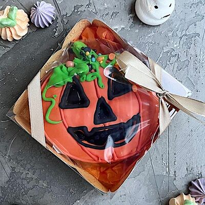 Имбирный пряник Тыква с сахарной глазурью в Tortterry по цене 350