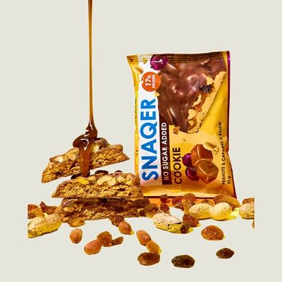 Печенье Snaq fabriq глазированное Арахис, изюм и карамель, 45 г в Coffee Like по цене 180 ₽