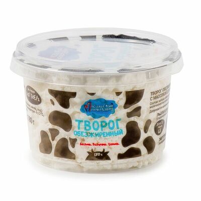 Творог обезжиренный менее 1,8%, Мосальский молокозавод Бзмж в Азбука Вкуса Экспресс Меню по цене 97 ₽