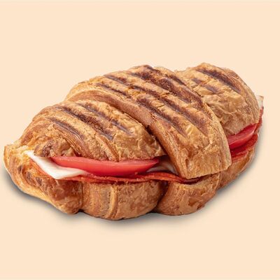 Теплый круассан с пеперони, моцареллой, помидором и зернистой горчицей в Кондитерская ЛЮБО по цене 320 ₽