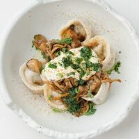Пельмени с рубленой говядиной и лесными грибамив Noisy Bar & Kitchen