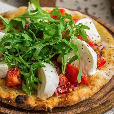 Фокачча с Моцареллой, помидорами и руколой в Сыроварня по цене 700
