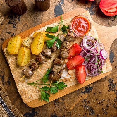 Шашлычки из говяжьей печени в Тбилисоба по цене 860 ₽