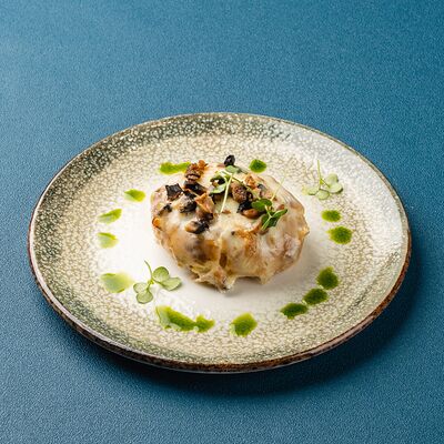 Картофель запеченный с грибами в Мираж по цене 240 ₽