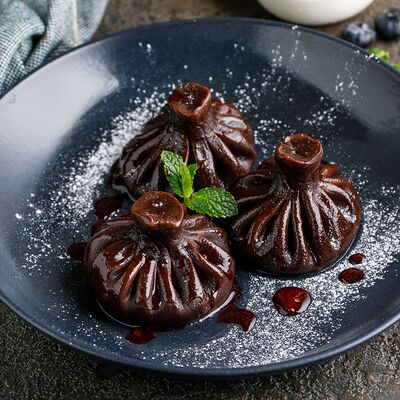 Шоколадные хинкали в Баклажан в ТЦ 