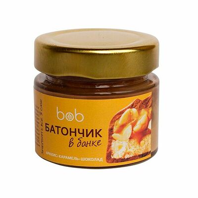 Паста Bob Батончик в банке Арахис-Карамель-Шоколад в Азбука Вкуса Экспресс Меню по цене 259 ₽