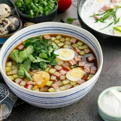 Окрошка на квасе с говядиной в Маймун по цене 450