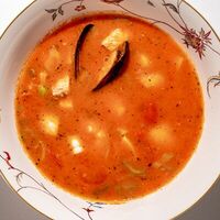 Каччукко - томатный суп с морепродуктами в Semplice