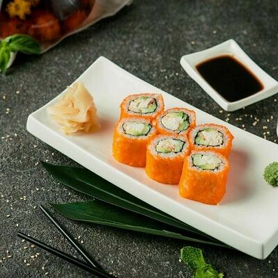 Калифорния с лососем в Баклажан в ТЦ 