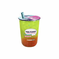 М Киви-Ананас (зеленый) с шариками драгон-фрукт в Tea funny Bubble tea