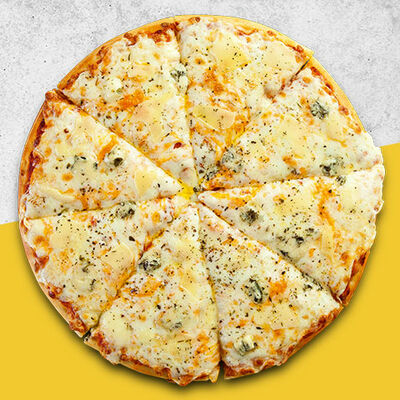 Четыре Сыра De luxe Пицца 30 см на ПАН тесте в Pizza HeartPizza Hut по цене 769