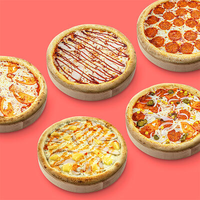 Сет на компанию из 5 пицц в Додома по цене 3929 ₽