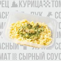 Паста орзо с цыпленком в шпинате в VЛАVАШЕ