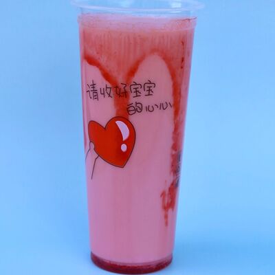 Клубнично-молочныйв BubbleKat bubble tea по цене 310 ₽