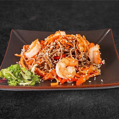 Соба с креветками в Yo!Bento по цене 480 ₽