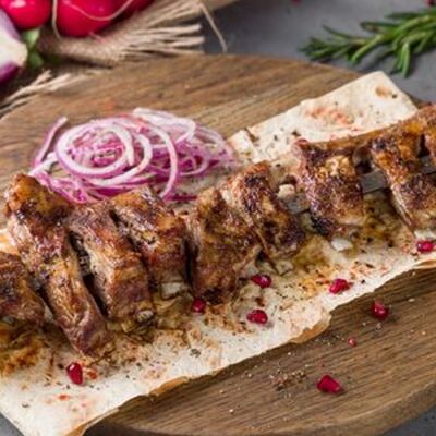 Шашлык из бараньих ребрышек в Кахетия по цене 670 ₽