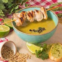 Суп-пюре из чечевицы с цыпленком-гриль в Луиджи & Тосё