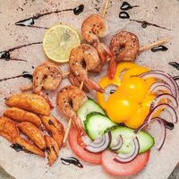 Шашлычки из креветок в Рисоварня