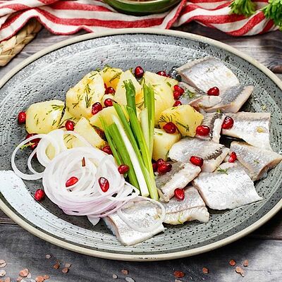 Сельдь атлантическая с картофелем в Тандырофф по цене 420 ₽