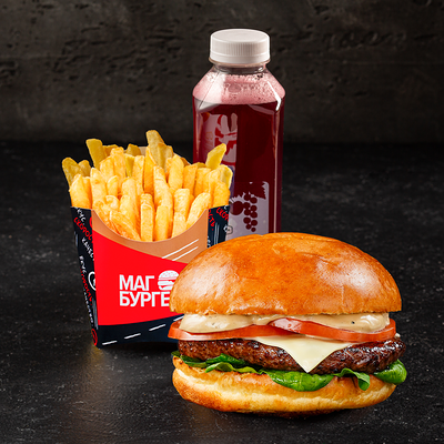 Фреш бургер и Фри и Морс в Магбургер & Братья Караваевы по цене 435