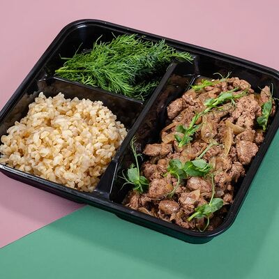 Индейка в медовом соусе с рисом в Август по цене 420 ₽