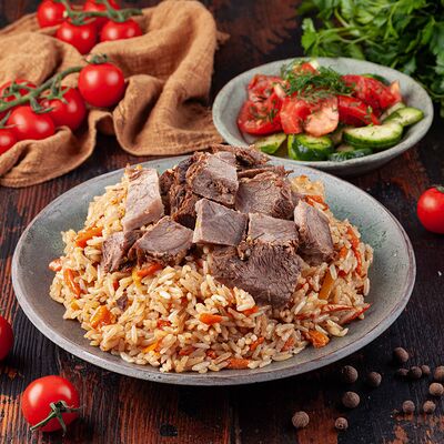 Плов Узбекский с курицей в Кафе Печкин по цене 595 ₽