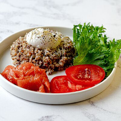 Гречотто с лососем в Stories по цене 590 ₽