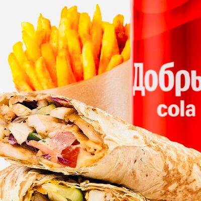 Комбо Хит 1 шаурма свинина в ФастФуд 34 - Кафе на Юности по цене 790 ₽