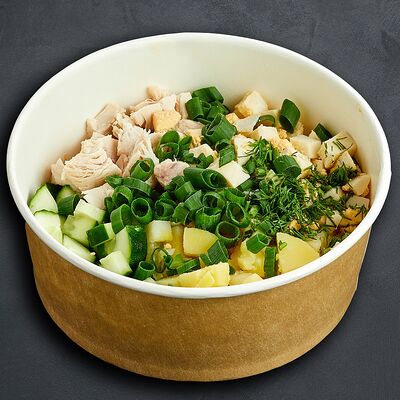 Салат Основа для окрошки с индейкой Лайт ПП, всего 65 ккал в Европа по цене 200 ₽