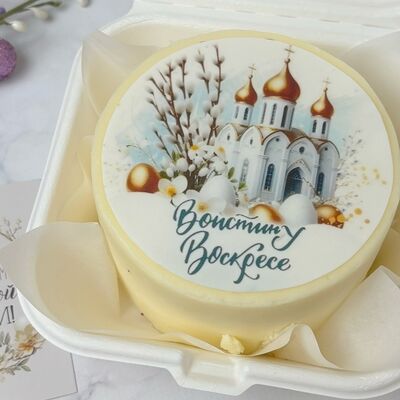Бенто-торт Пасха собор в Кондитерская Конфетка Питер по цене 1840 ₽