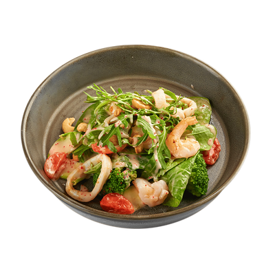 Салат с морепродуктами в ИТЛЕ Стейк-кафе Halal по цене 940 ₽