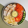 Шаурма на тарелке с курицей в Best food по цене 360