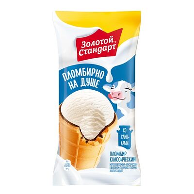 Мороженое пломбир Золотой стандарт стакан в Ура! мороженое! по цене 123 ₽