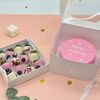 Бенто-торт розовый Happy birthday и клубника в шоколаде в Cosmo Сakery по цене 5290