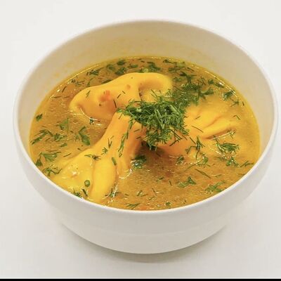 Суп куриный с мини-хинкали в Лали Хинкали по цене 1565 ₸