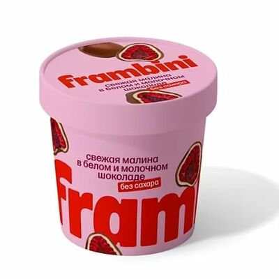 Малина Frambini в белом и молочном шоколаде без сахара в Гурмэтика по цене 1299 ₽