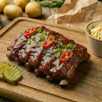 Свиные ребра в соусе Кола в Место Про Тесто по цене 890 ₽