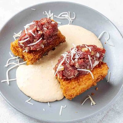 Тартар из мраморной говядины в Beer-Burger по цене 780 ₽