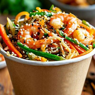 Фунчоза терияки с морепродуктами в ПиЦЦунда Море начинки по цене 660 ₽