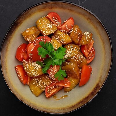 Баклажан фри в кокосовом соусе в Morioka по цене 560 ₽