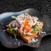 Тост из хоккайдо, креветка, рукола, авокадо, фета в Hedo по цене 850