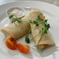 Блины постные с картофельно-грибной начинкой в Кокофреш