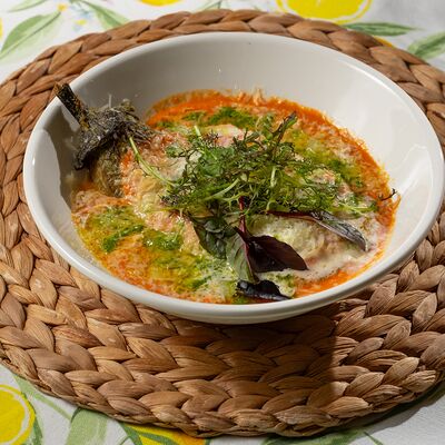 Запечённый баклажан со страчателлойв Моя Италия по цене 638 ₽