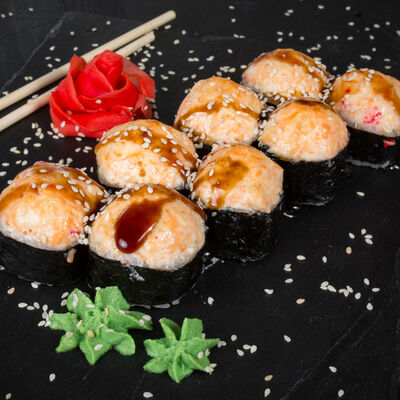 Ролл Запеченный с мидиями в Аквасуши по цене 349