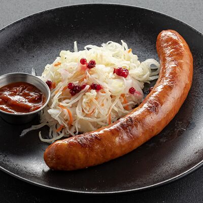 Краинская колбаска с квашеной капустой в Jager restopub по цене 860 ₽