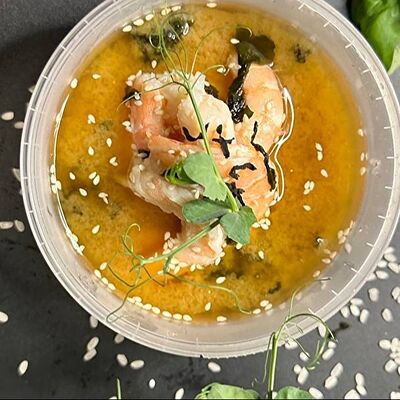 Мисо суп с креветками в Barbara Пироги/Пицца/Роллы по цене 470 ₽